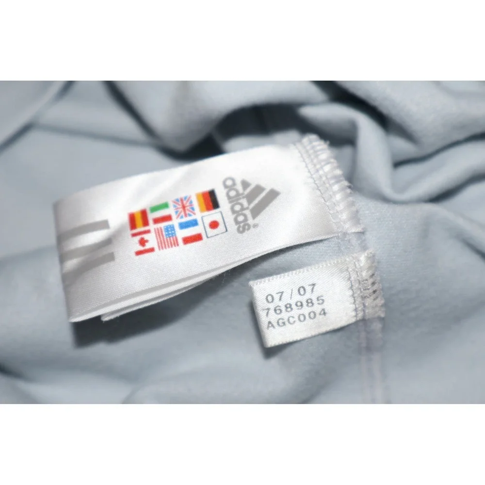 Adidas 1/4 Zip Pullover Mens Large Light Blue Clima365 Golf Gym Year 2007 **